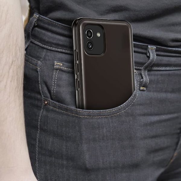 Coque - Samsung - Galaxy A03 - Blødt Silikone - Anti-gulning - Unik Design Svart