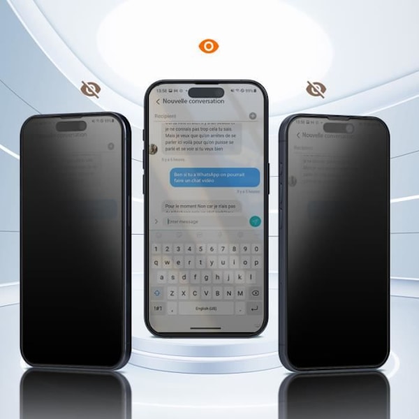 Vakosuojattu - AVIZAR - iPhone 16 Pro - Kovuus 9H - Naarmunkestävä - Paksuus 0,3 mm Svart