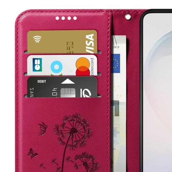 Pungetui til Galaxy S26 Premium Design Blomster Sommerfugl Zanaé Fuchsia Ros
