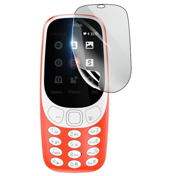 Näytönsuoja - 3MK - Nokia 3310 2017 - Iskunkestävä Hydrogeeli - Läpinäkyvä - Naarmuuntumaton Transparent