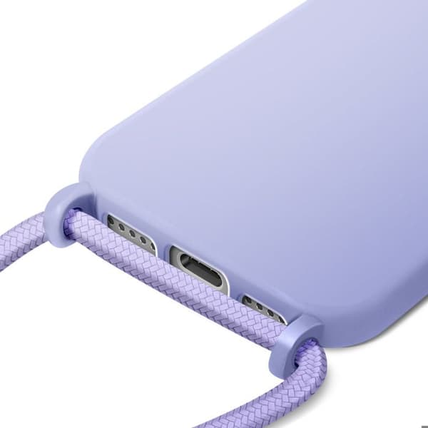 Cover til iPhone 17 Pro Max - AVIZAR - Soft Touch - Halsrem - Silikone - Lilla Violett
