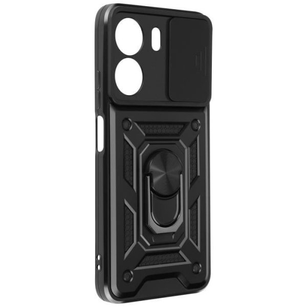 Taske til Xiaomi Redmi 13C Ring Support Skydekamera Cover Sort Svart