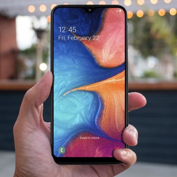 Samsung Galaxy A10 LCD-skærm Komplet Touch Block-kompatibel sort Svart