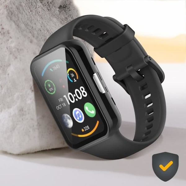 Fuld beskyttelse Hærdet glas Huawei Watch Fit 2 / Fit 2 Aktiv sort Svart