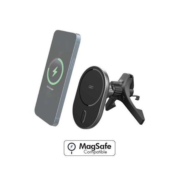 Billaddare - Force Power - MagSafe - 15W - Överhettningsskydd - Svart Svart