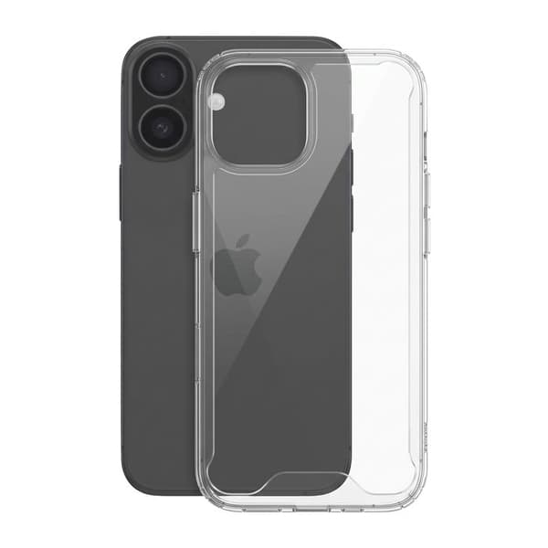 iPhone 16 Plus Fodral Bimaterial med Förstärkta Hörn Transparent Vit