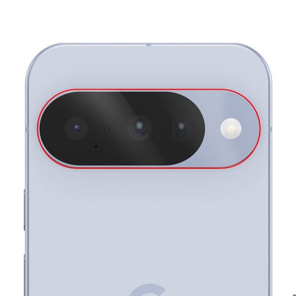 Erstatningslinse til Bagkamera Google Pixel 10 med Frostet Hvid / Sort Ramme Vit
