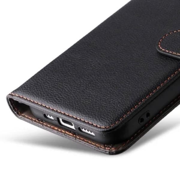 Etui til Xiaomi Redmi 17 Anti-RFID med håndledsrem og støtte i sort Svart