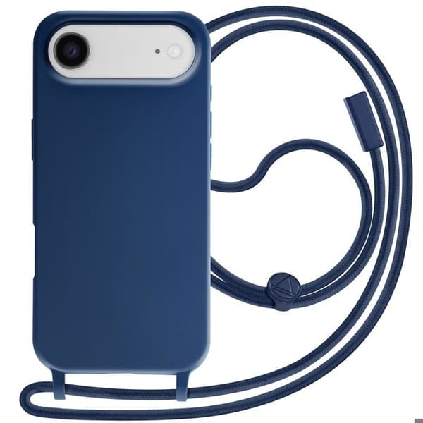 Siliconfodral för iPhone Air med mjukt touch och justerbar nackrem blå Blå