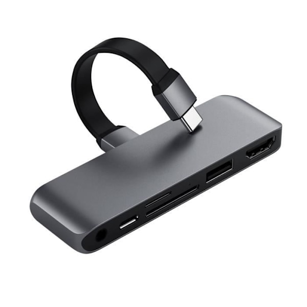 USB C Hub - Satechi - HDMI, USB, USB-C 60W - Alumiininen muotoilu - Kompakti ja kevyt - 5 porttia