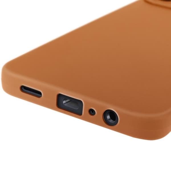 Coque för Samsung Galaxy A06 Silikon Mat Kameraskydd Brun kastanj