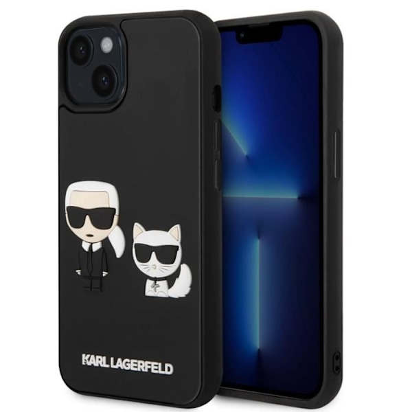 Cover til iPhone 14 Plus Bi-materiale forhøjede kanter Karl Lagerfeld Sort Svart