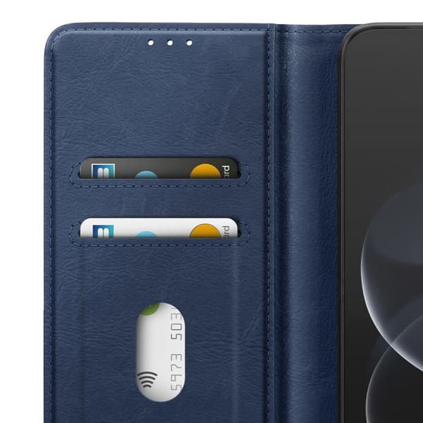 Plånboksfodral för Redmi Note 17 Pro Serie Chesterfield med Stöd Blå natt Blå