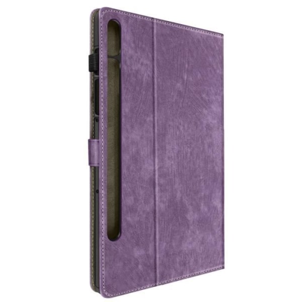 Etui - AVIZAR - Samsung Galaxy Tab S9/S9 FE - Syntetisk læder - Kortholder - Videostøtte Lila