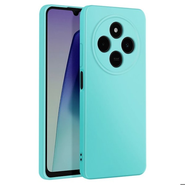 Coque för Xiaomi Redmi 14C Semi-rigid Soft-touch Anti-spår Turkos Blå