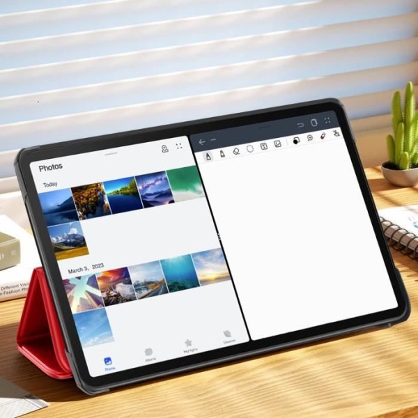 Etui til Honor Pad X9 - Honor - Trifold Rød - Video Støtte - Tastatur - Fuld Beskyttelse Röd