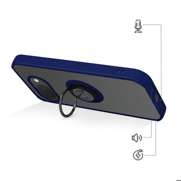 Coque Ring til Google Pixel 10a Forstærket Beskyttelse med Magnetisk Ring Blå Blå