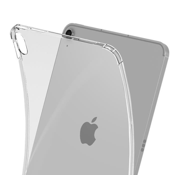 Fodral för iPad 10 2022 - AKASHI - Mjuk silikon - Förstärkta hörn - Genomskinlig Vit
