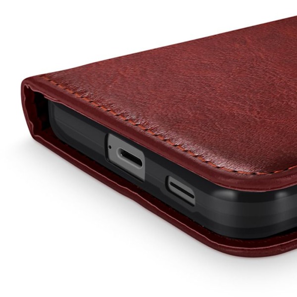 Étui til Samsung Galaxy S25 Edge Klap Wallet Støtte Mayaxess Brun kastanj