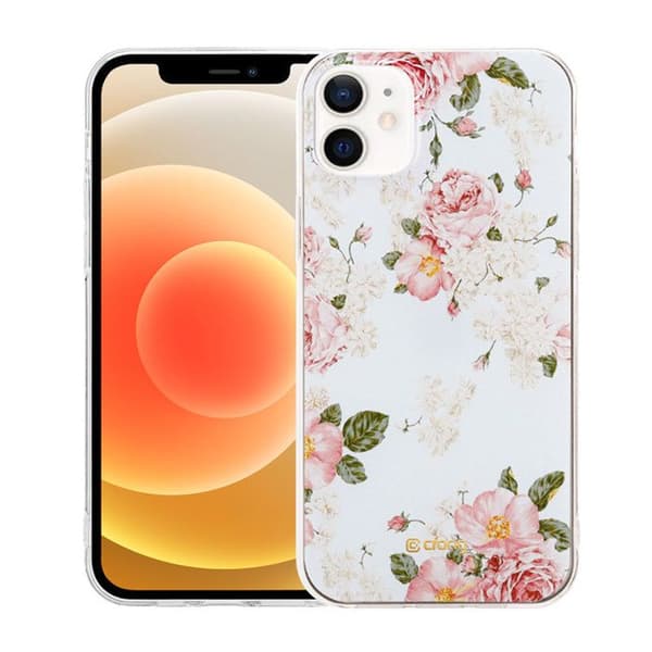 Telefoncase - Crong - Blomsteretui - Blomsterdesign - Fleksibel - Guld Doré