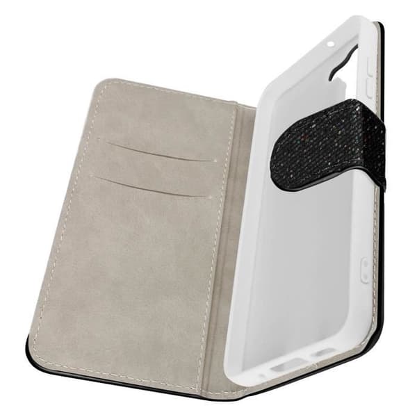 Cover til Samsung Galaxy A34 5G Glitter Disco Wallet Video Support Sort Svart