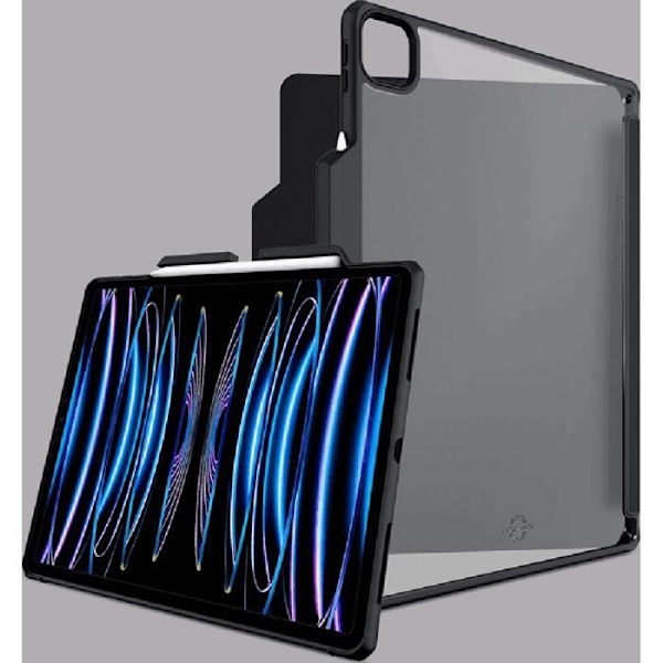 Vahvistettu folio Apple iPad Pro 12,9" Hybrid Solid R 100% kierrätettyä muovia musta ääriviiva Itskins