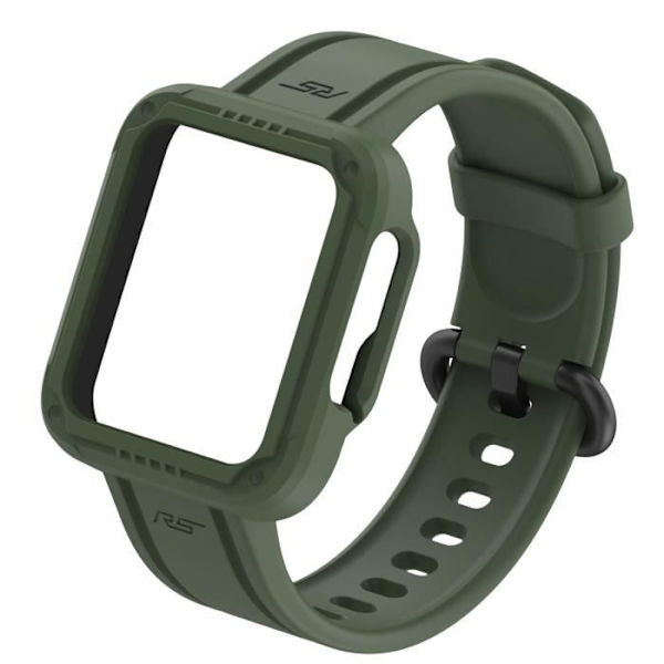 AVIZAR armbånd til Xiaomi Redmi Watch 2 Lite i grøn silikone med hævede kanter og justerbar rem Grön