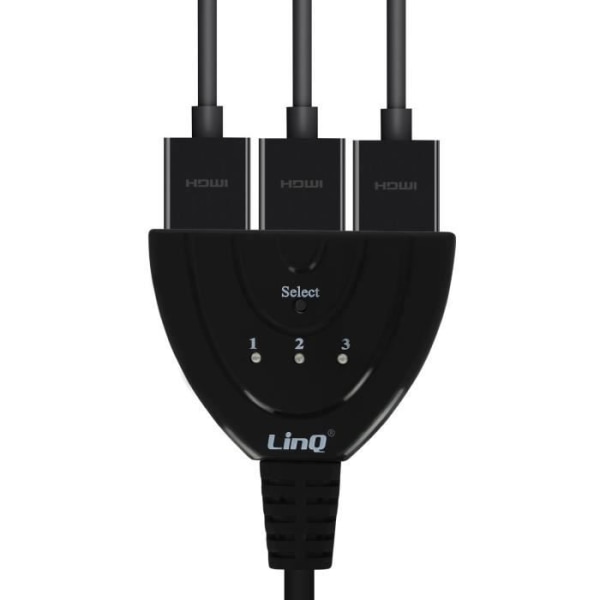 HDMI-adapter - LinQ - Multiport - 3x HDMI Hon - Full HD - Svart
