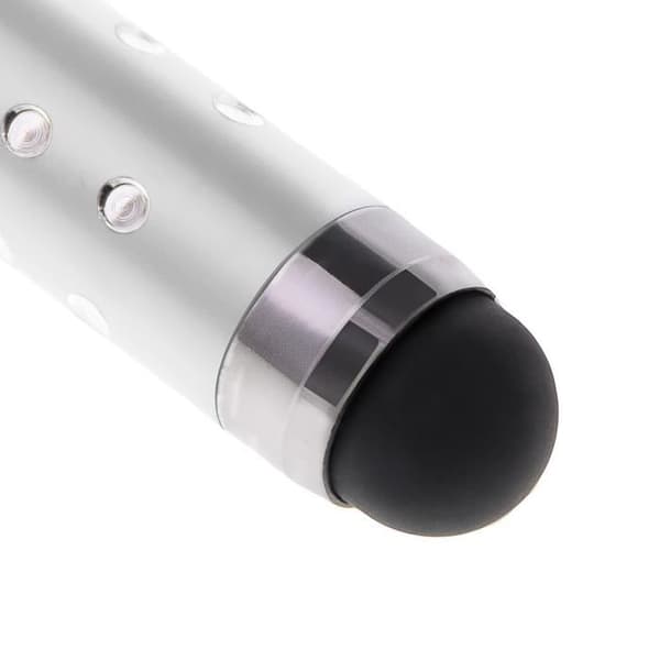 Stylet - Avizar - Silver - Retractable - Kompatibel med pekskärm - Silikonspets Pengar