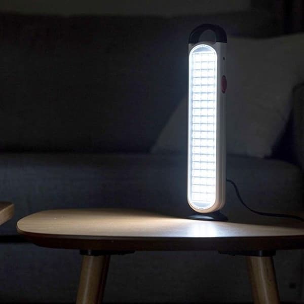 Bärbar uppladdningsbar LED-nödbelysning 12W USB mångsidig vit Vit