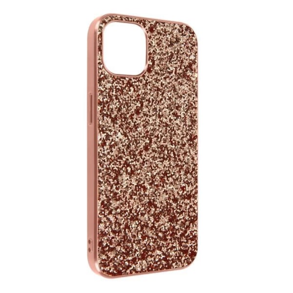 iPhone 13 Mini Case Glitter Design Rigid Rose Gold Relief -viimeistely