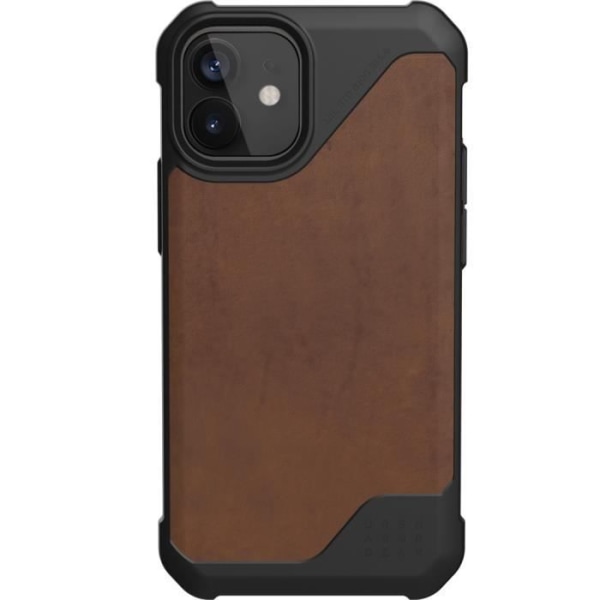 Coque - UAG - Metropolis LT - Kompatibel med iPhone 12 Mini - Brunt Læder - Fleksibel og let kastanj