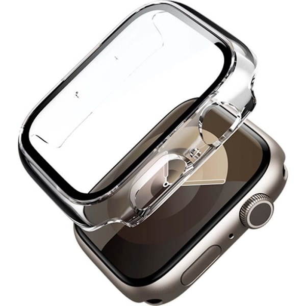 Vahvistettu kotelo Apple Watch 5/6/SE 40mm läpinäkyvät mustat ääriviivat - elinikäinen takuu Force Case Transparenta svarta konturer