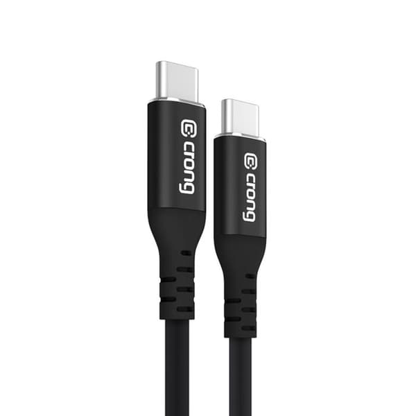 USB-C-kabel - CRONG - Soft Link - 100 W PD - 5 A - 200 cm sort svart