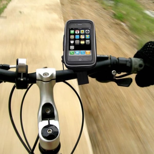 Support til smartphone - Akashi - 4.5'' til 5.7'' - Vandtæt - Rotérbar 360° - Cykel/Motorstyr Svart