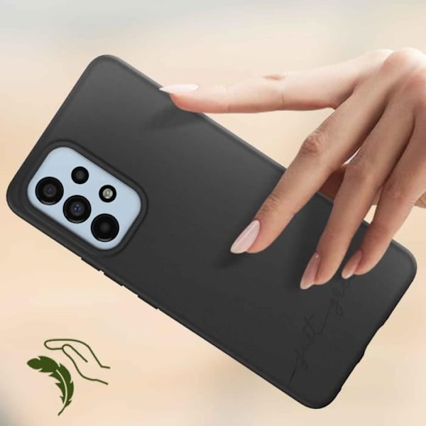 Fodral till Samsung Galaxy A53 - JUST GREEN - Svart - Ekologisk - Biologiskt nedbrytbar - Komposterbar Svart
