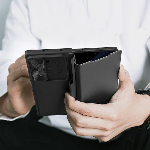 Nillkin - Qin Pro Läderfodral - Samsung Galaxy Z Fold6 - Svart svart
