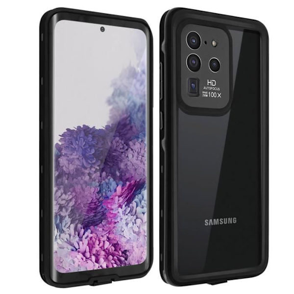 Coque - REDPEPPER - Samsung Galaxy S20 Ultra - Vattentålig - Stötsäker - Inbyggd skärmskydd Svart