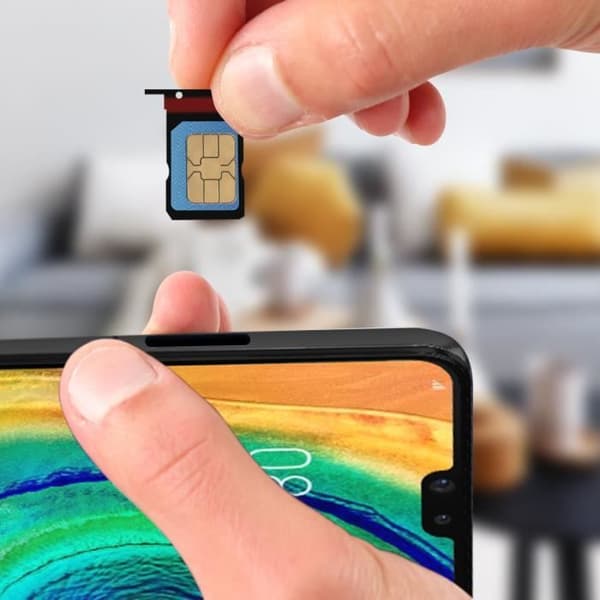 SIM kort skuffe - Huawei - Mate 30 - Udskiftning - Nano SIM - Sort Svart