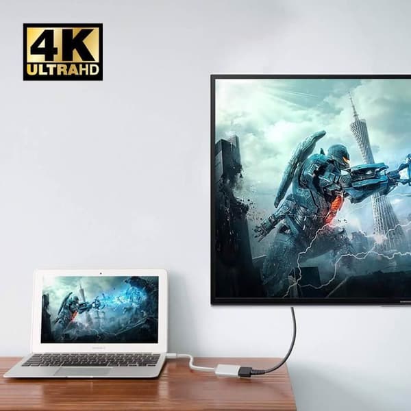 Videoadapteri - LinQ - Mini DisplayPortista HDMI:een - 4K - Full HD - Valkoinen