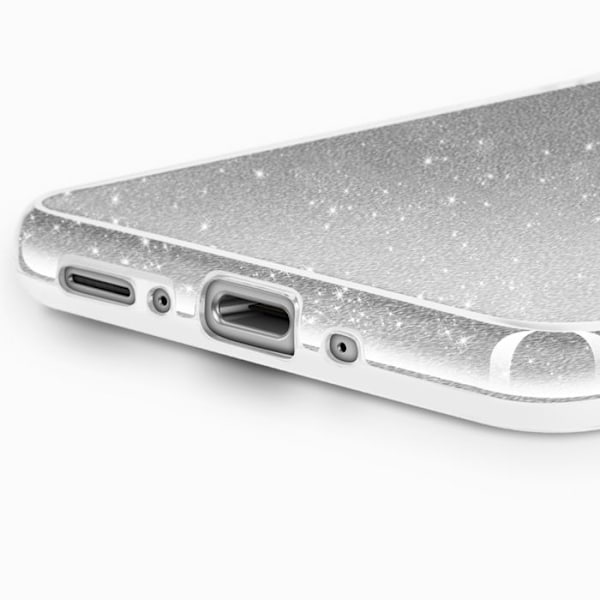 Glittrande Stöttålig Mobilskal för Samsung Galaxy A26 Silver Grå