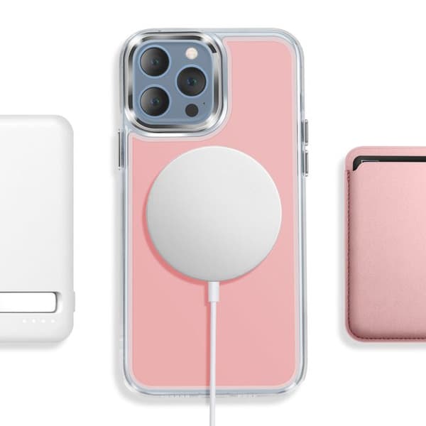 MagSafe-cover til iPhone 13 Pro Max Forstærket Hybrid Design Rosa Ros