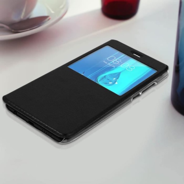 Hus - AVIZAR - Huawei Y9 2019 - Flip Cover - Ultra-tynd Etui - Sort Svart