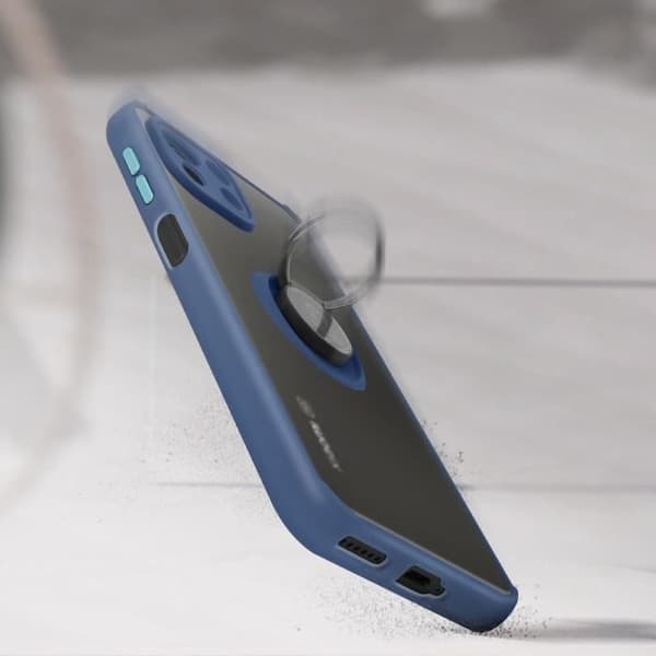 Skyddsfodral - AVIZAR - Mi 11 Lite / Mi 11 Lite 5G - Metallring - Videostöd - Blå Blå