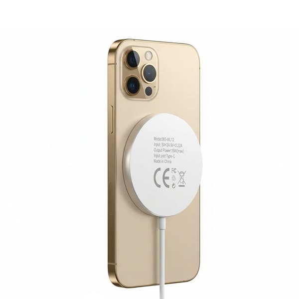 Magnetisk Magsafe Oplader 15W til iPhone 12 Pro Mayaxess Hvid Vit