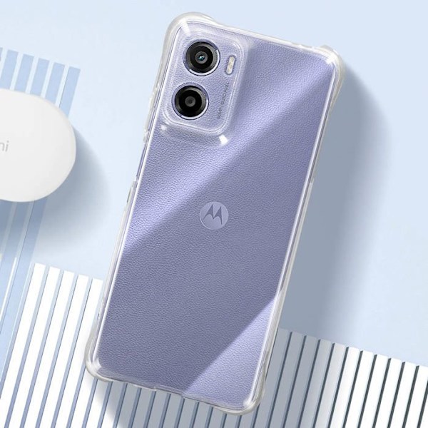 Coque til Motorola Moto G05 og Moto E15 Stødabsorberende Med forstærkede hjørner Transparent Vit