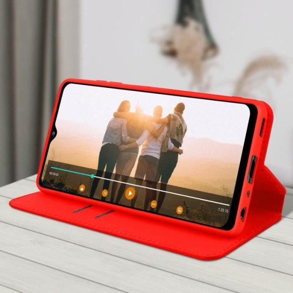 Hus - Samsung - Galaxy A32 5G - Ekologiskt läder - Röd - Ställfunktion Röd