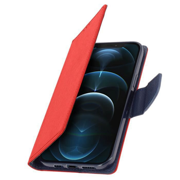 Hus - AVIZAR - Apple iPhone 12 Pro Max - Kortholder - Video Støtte - Rød Röd