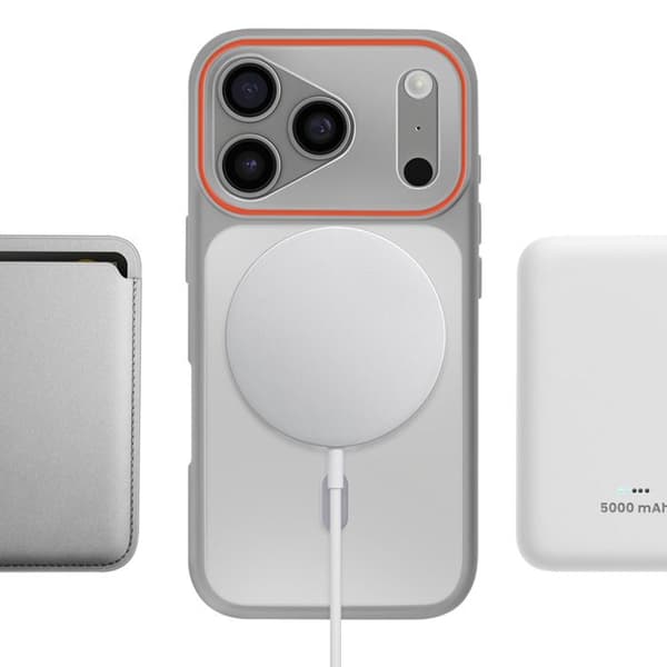 MagSafe-cover til iPhone 17 Pro Beskyttelse i to materialer Hård bagside Grå Grå