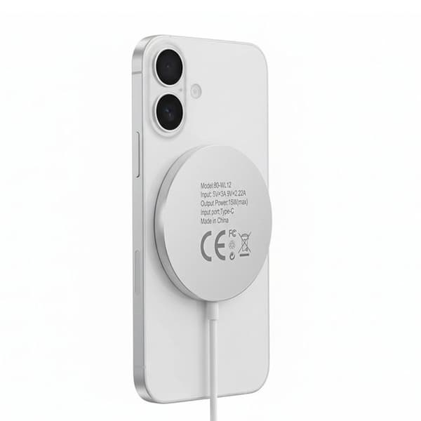 MagSafe-oplader til iPhone 16 Plus 15W Magnetisk Mayaxess Hvid Vit